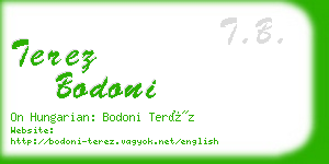 terez bodoni business card